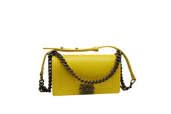 7A Chanel A30157 Lemon Calfskin mini Le Boy Flap Shoulder Bag Gold Hardware Online